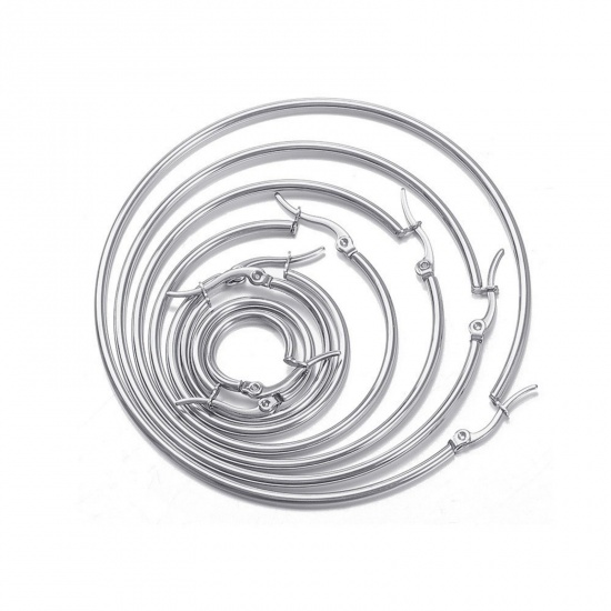 Picture of Wholesale Exquisite Stylish Hoop Earrings, 201 Stainless Steel, Women's Eco-friendly Gift Jewelry Supply