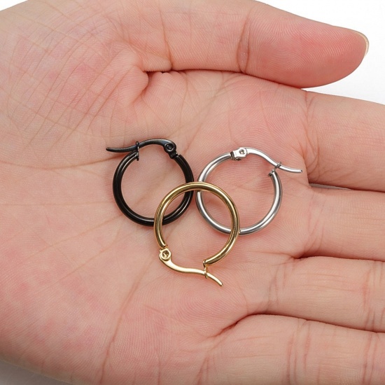 Picture of Wholesale Exquisite Stylish Hoop Earrings, 201 Stainless Steel, Women's Eco-friendly Gift Jewelry Supply