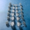 Picture of Wholesale Exquisite Stylish Ear Post Stud Earrings, 304 Stainless Steel & Cubic Zirconia, Unisex Eco-friendly Gift Jewelry Supply