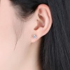 Picture of Wholesale Exquisite Stylish Ear Post Stud Earrings, 304 Stainless Steel & Cubic Zirconia, Unisex Eco-friendly Gift Jewelry Supply
