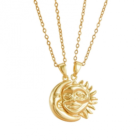 Picture of Wholesale Magnetic Pendant Charm Necklace, Multicolor 304 Stainless Steel & Brass Women's Eco-friendly PVD Vacuum Plating Valentine's Day Stylish Gift Jewelry For Retailer, 40cm(15.7") + 5cm(2") long, 1 Set