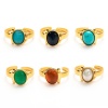 Bild von Großhandel Frauen Geschenk Offen Verstellbar Ring, 18K Vergoldet 201 Edelstahl, Umweltfreundlich Exquisit Stilvoll Schmuckbedarf, 20mm（US Größe:10.25), 1 Stück