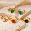 Bild von Großhandel Frauen Geschenk Offen Verstellbar Ring, 18K Vergoldet 201 Edelstahl, Umweltfreundlich Exquisit Stilvoll Schmuckbedarf, 20mm（US Größe:10.25), 1 Stück
