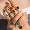 Bild von Großhandel Frauen Geschenk Offen Verstellbar Ring, 18K Vergoldet 201 Edelstahl, Umweltfreundlich Exquisit Stilvoll Schmuckbedarf, 20mm（US Größe:10.25), 1 Stück