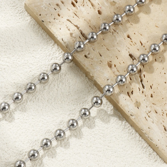 Picture of Wholesale Two Tone Ball Chain Necklace & Bracelet, Silver Tone 304 Stainless Steel, Unisex Eco-friendly PVD Vacuum Plating Minimalist Gift Jewelry For Retailer