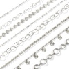 Image de 10 M Chaînes Accessoires pour la Fabrication de Bijoux Faits à la Main en 304 Acier Inoxydable Respectueux de la Nature Argent Mat