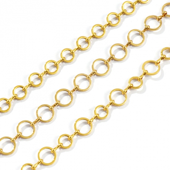 Immagine di All'Ingrosso Catena a Maglia Fatta a Mano Braccialetti, Placcato Oro 18K 304 Acciaio Inossidabile, Unisex Ecologico Elegante Minimalista Regalo Fornitura di Gioielli 1 Pz