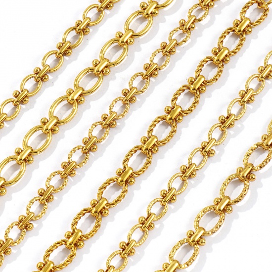 Immagine di All'Ingrosso Catena a Maglia Fatta a Mano Braccialetti, Placcato Oro 18K 304 Acciaio Inossidabile, Unisex Ecologico Elegante Minimalista Regalo Fornitura di Gioielli 1 Pz