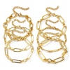 Bild von Großhandel Handgefertigte Gliederkette Armband, 18K Vergoldet 304 Edelstahl, Unisex Umweltfreundlich Stilvoll Minimalistisch Geschenk Schmuckbedarf 17cm lang