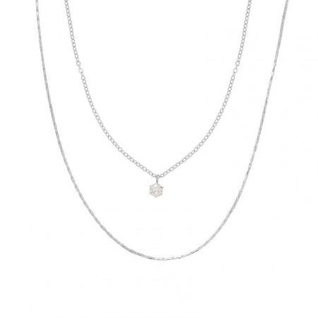 Picture of Wholesale Multilayer Pendant Charm Necklace, Multicolor 304 Stainless Steel Women's Eco-friendly Exquisite Stylish Gift Jewelry For Retailer, 40cm(15.7") + 5cm(2") long, 1 Piece