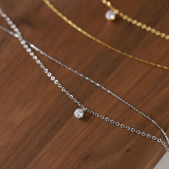 Picture of Wholesale Multilayer Pendant Charm Necklace, Multicolor 304 Stainless Steel Women's Eco-friendly Exquisite Stylish Gift Jewelry For Retailer, 40cm(15.7") + 5cm(2") long, 1 Piece