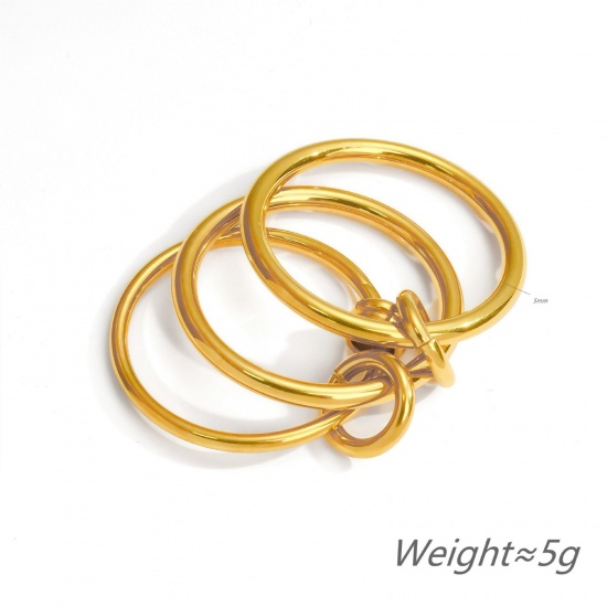 Picture of Wholesale Women's Gift Multilayer Unadjustable Rings, Multicolor 304 Stainless Steel, Eco-friendly Exquisite Stylish Jewelry Supply