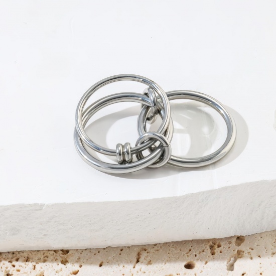 Picture of Wholesale Women's Gift Multilayer Unadjustable Rings, Multicolor 304 Stainless Steel, Eco-friendly Exquisite Stylish Jewelry Supply