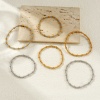 Picture of Wholesale Elastic 304 Stainless Steel Beaded Bubble Bracelets, Eco-friendly, Unisex Simple Dainty Gift Jewelry Supply, 1 Piece