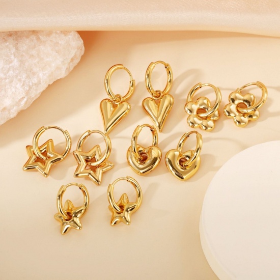 Picture of Wholesale Stylish Dainty Huggie Hoop Earrings, 304 Stainless Steel, Women's Eco-friendly Gift Jewelry Supply 10mm Dia.