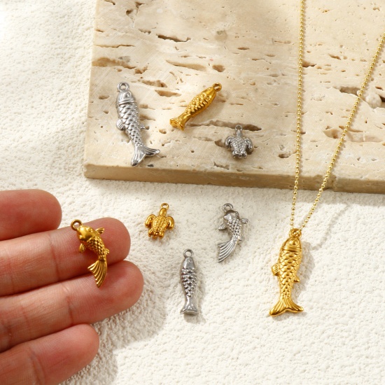 Picture of Eco-friendly 304 Stainless Steel Ocean Jewelry Charms Multicolor 3D