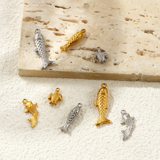 Picture of Eco-friendly 304 Stainless Steel Ocean Jewelry Charms Multicolor 3D