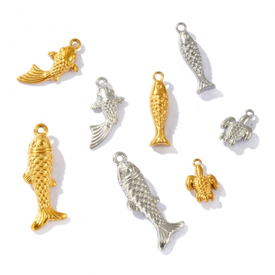 Picture of Eco-friendly 304 Stainless Steel Ocean Jewelry Charms Multicolor 3D