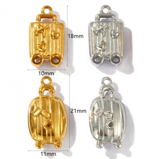 Picture of Eco-friendly 304 Stainless Steel Travel Charms Multicolor Luggage Trolley Suitcase