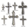 Bild von Umweltfreundlich 304 Edelstahl Religiös Charms Antik Silber Kreuz