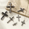 Bild von Umweltfreundlich 304 Edelstahl Religiös Charms Antik Silber Kreuz