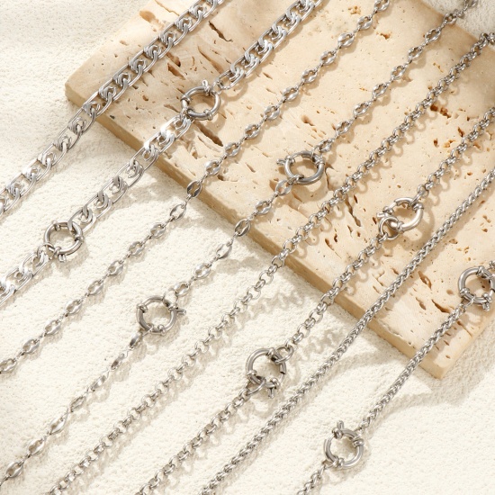 Picture of Wholesale Handmade Link Chain Charm Holder Necklace, Silver Tone 304 Stainless Steel, Unisex Eco-friendly Exquisite Simple & Casual Gift Jewelry For Retailer