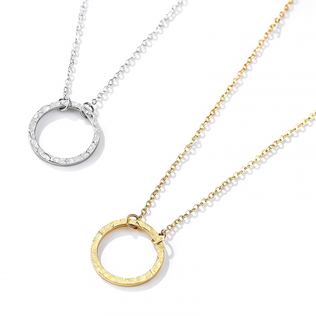 Immagine di All'Ingrosso Anello Collana con Ciondolo, Multicolore 304 Acciaio Inossidabile Donne Ecologico Elegante Elegante Regalo Gioielli Per Rivenditore 1 Pz