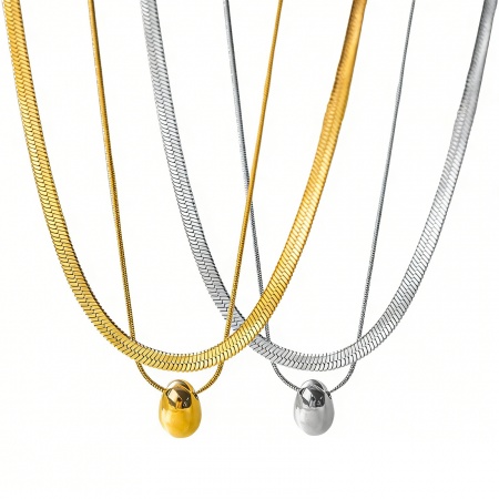 Immagine di Palla Multistrato Collana All'Ingrosso, Multicolore 304 Acciaio Inossidabile Donne Ecologico Elegante Minimalista Regalo Gioielli Per Rivenditore, 1 Pz