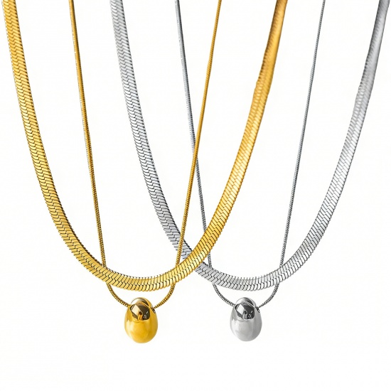 Picture of Wholesale Ball Multilayer Layered Necklace, Multicolor 304 Stainless Steel Women's Eco-friendly Stylish Minimalist Gift Jewelry For Retailer