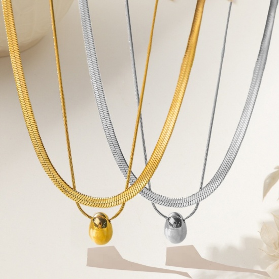 Picture of Wholesale Ball Multilayer Layered Necklace, Multicolor 304 Stainless Steel Women's Eco-friendly Stylish Minimalist Gift Jewelry For Retailer