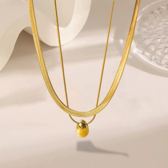 Picture of Wholesale Ball Multilayer Layered Necklace, Multicolor 304 Stainless Steel Women's Eco-friendly Stylish Minimalist Gift Jewelry For Retailer