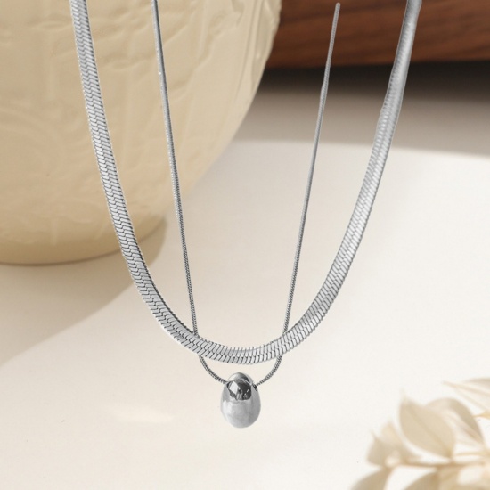 Picture of Wholesale Ball Multilayer Layered Necklace, Multicolor 304 Stainless Steel Women's Eco-friendly Stylish Minimalist Gift Jewelry For Retailer