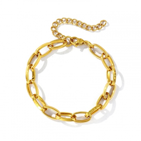 Picture of Wholesale 304 Stainless Steel Paperclip Link Chain Bracelets, Eco-friendly, Women's Exquisite Stylish Gift Jewelry Supply
