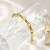 Bild von Großhandel 304 Edelstahl Büroklammerkette Armband, Umweltfreundlich, Frauen Exquisit Stilvoll Geschenk Schmuckbedarf