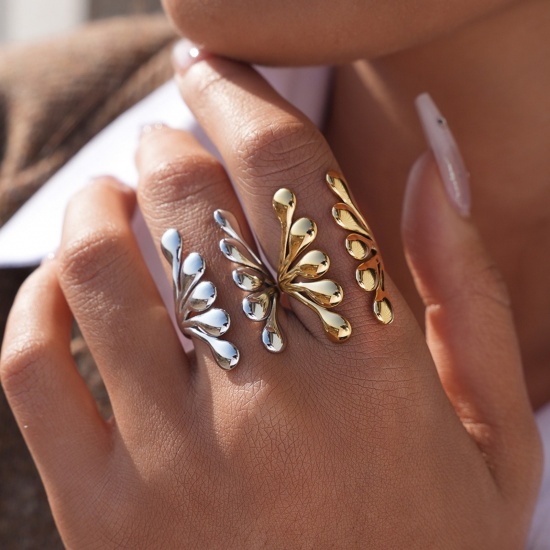 Picture of Wholesale Women's Gift Open Rings, 304 Stainless Steel, Eco-friendly Exquisite Stylish Jewelry Supply, 18.8mm(US Size 8.75)
