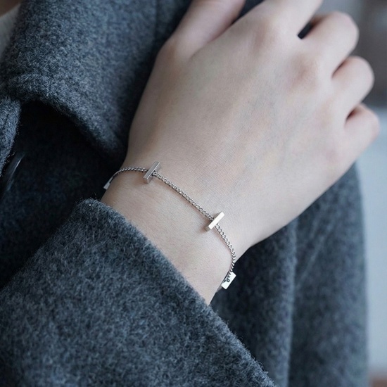 Picture of Wholesale 304 Stainless Steel Bracelets, Multicolor Eco-friendly, Women's Ins Style Stylish Gift Jewelry Supply, 16cm(6.3") long