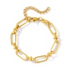 Picture of Wholesale Handmade Link Chain Necklace & Bracelet, 18K Gold Plated 304 Stainless Steel, Women's Eco-friendly Simple Stylish Gift Jewelry For Retailer