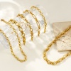 Picture of Wholesale Handmade Link Chain Necklace & Bracelet, 18K Gold Plated 304 Stainless Steel, Women's Eco-friendly Simple Stylish Gift Jewelry For Retailer