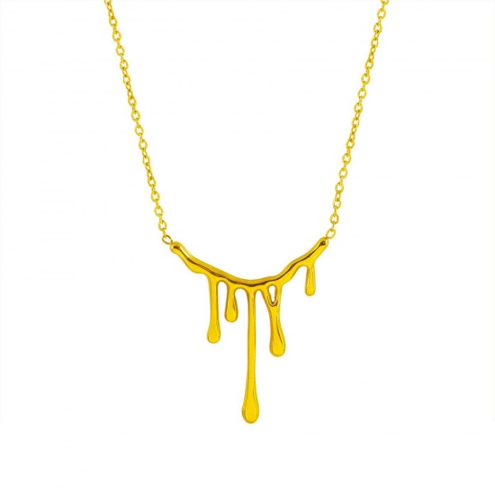 Picture of Wholesale Drop Pendant Charm Necklace, Multicolor 304 Stainless Steel Women's Eco-friendly Hip-Hop Retro Gift Jewelry For Retailer