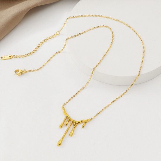 Picture of Wholesale Drop Pendant Charm Necklace, Multicolor 304 Stainless Steel Women's Eco-friendly Hip-Hop Retro Gift Jewelry For Retailer