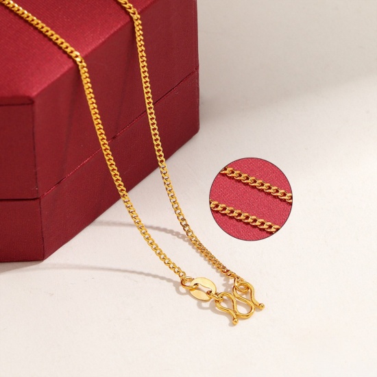 Immagine di Collana All'Ingrosso, Catena Placcato Oro 24K 304 Acciaio Inossidabile, Donne Ecologico Hip-Hop Minimalista Regalo Gioielli Per Rivenditore, 45cm Lunghezza, 1 Pz