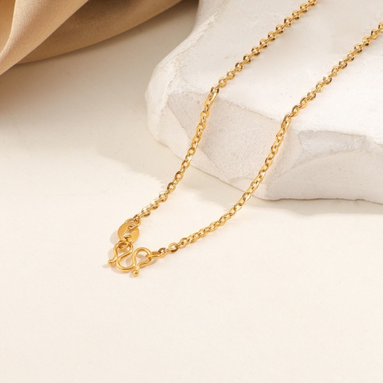 Immagine di Collana All'Ingrosso, Catena Placcato Oro 24K 304 Acciaio Inossidabile, Donne Ecologico Hip-Hop Minimalista Regalo Gioielli Per Rivenditore, 45cm Lunghezza, 1 Pz