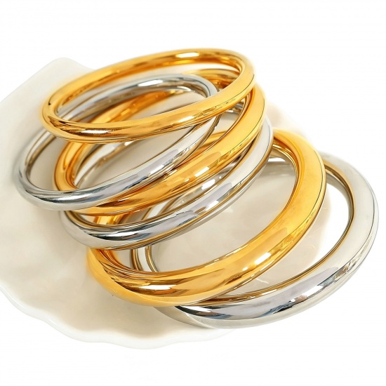 Immagine di 304 Acciaio Inossidabile Braccialetto All'Ingrosso, Multicolore Ecologico, Donne Semplice Elegante Regalo Fornitura di Gioielli, 1 Pz
