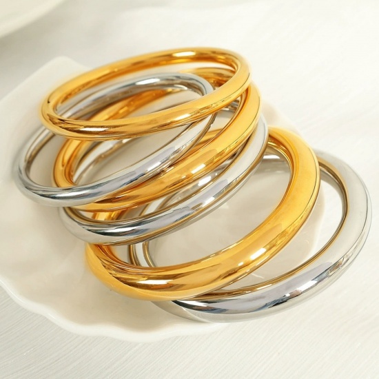 Immagine di 304 Acciaio Inossidabile Braccialetto All'Ingrosso, Multicolore Ecologico, Donne Semplice Elegante Regalo Fornitura di Gioielli, 1 Pz
