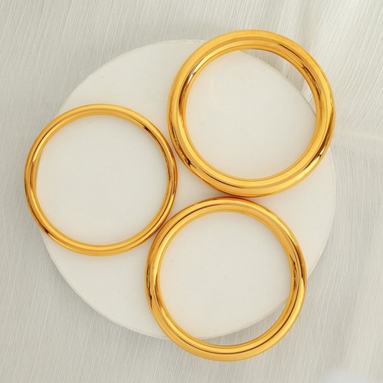 Immagine di 304 Acciaio Inossidabile Braccialetto All'Ingrosso, Multicolore Ecologico, Donne Semplice Elegante Regalo Fornitura di Gioielli, 1 Pz