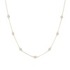 Picture of Wholesale Station Necklace, Multicolor Brass & Cubic Zirconia, Women's Ins Style Stylish Gift Jewelry For Retailer, 45cm(17.7") + 5cm(2") long