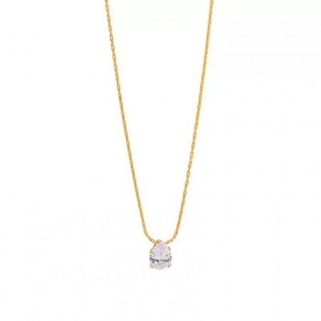 Immagine di Goccia Trasparente Strass Collana con Ciondolo All'Ingrosso, Multicolore 304 Acciaio Inossidabile Donne Ecologico Squisito Elegante Regalo Gioielli Per Rivenditore, 1 Pz