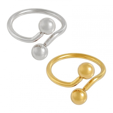 Immagine di Donne Regalo Aperto Anello All'Ingrosso, Multicolore 304 Acciaio Inossidabile, Ecologico Squisito Elegante Fornitura di Gioielli, 1 Pz