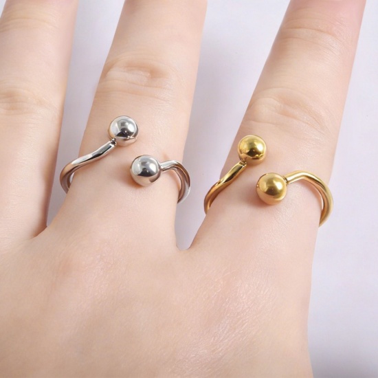 Picture of Wholesale Women's Gift Open Rings, Multicolor 304 Stainless Steel, Eco-friendly Exquisite Stylish Jewelry Supply