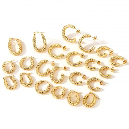 Immagine di Squisito Elegante Orecchini Circolari All'Ingrosso, Multicolore 304 Acciaio Inossidabile, Donne Ecologico Regalo Fornitura di Gioielli, 1 Paio